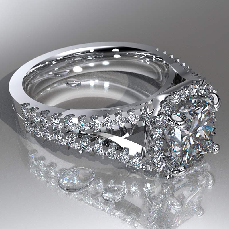 Traditional Halo Engagement Ring