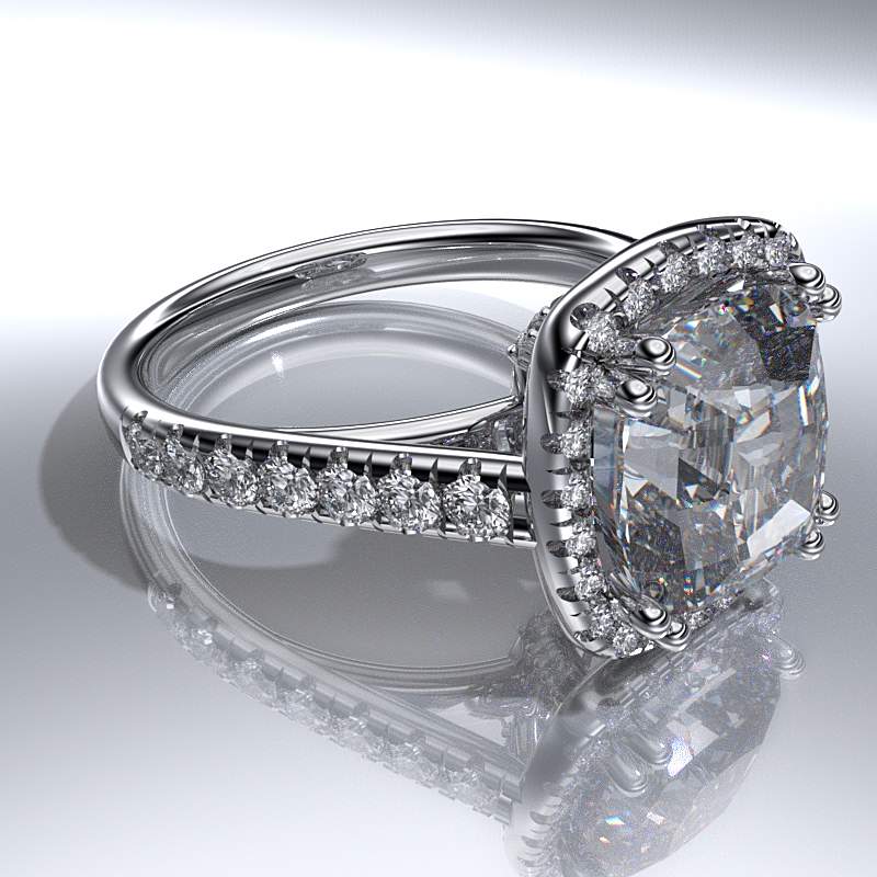 Traditional Halo Engagement Ring