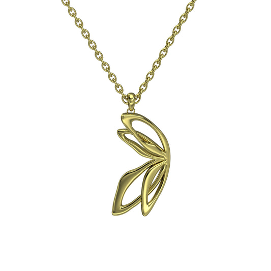 Air Collection 18K Gold Large Mariposa Pendant