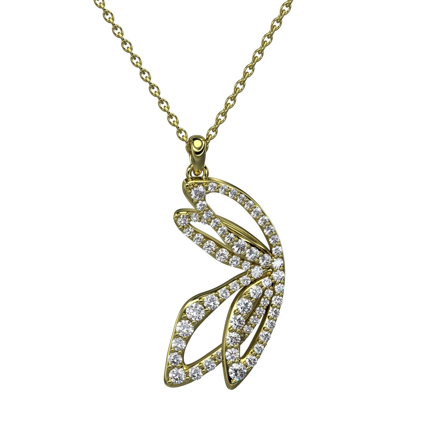 Mariposa Air Large Mariposa 0.26ctw Diamond Pendant in 18K