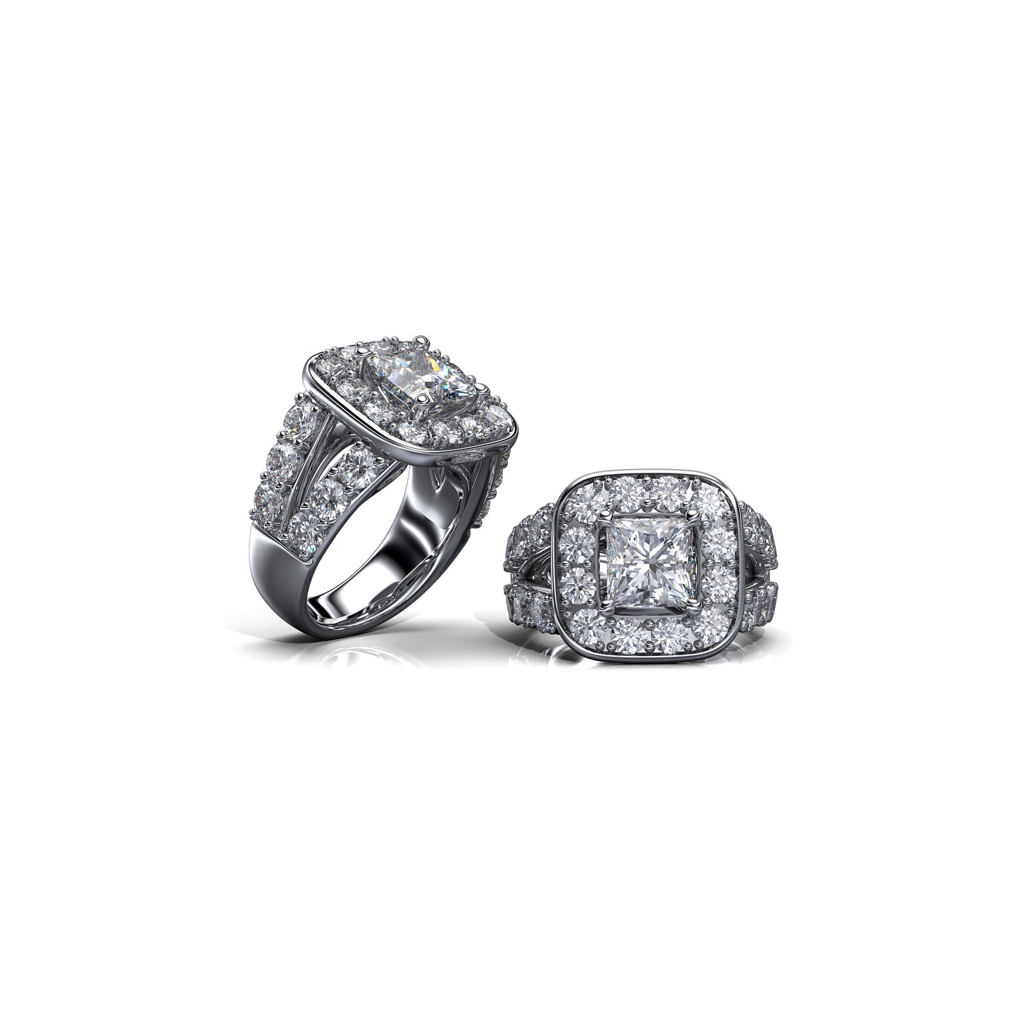 Traditional Halo Engagement Ring