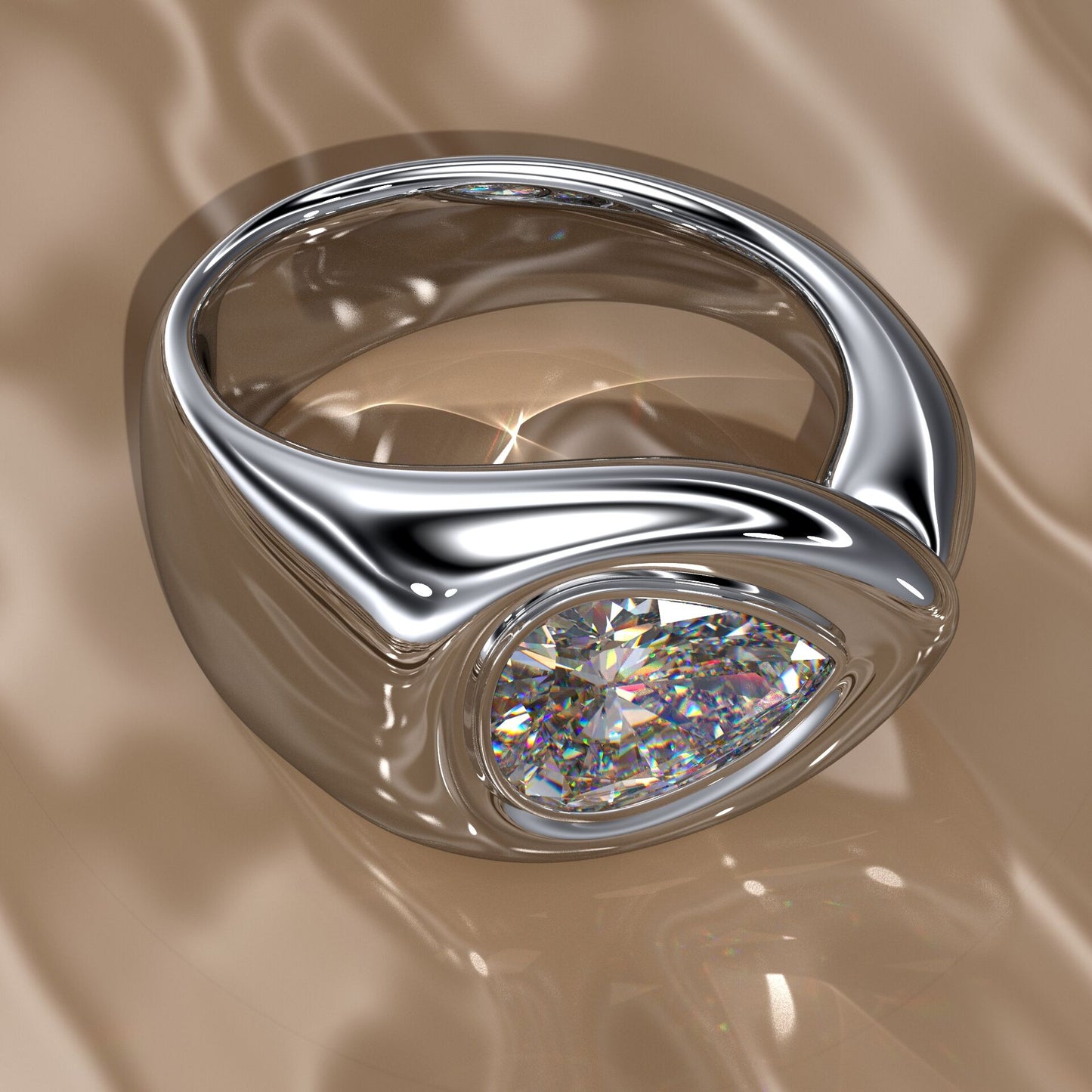 Pillow Halo Engagement Ring