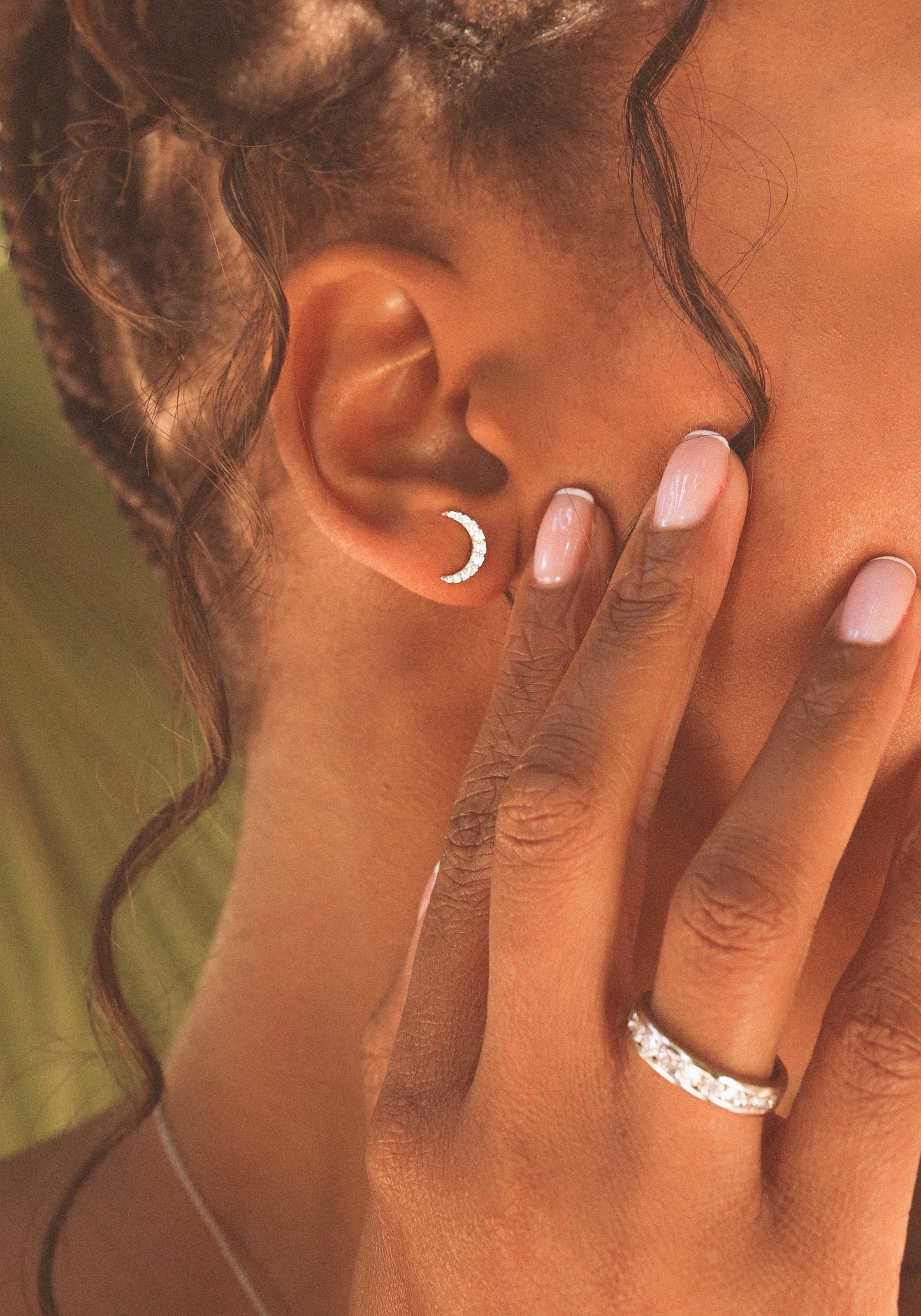 Mariposa Celestial Luna Crescent .21 ctw. Diamond Earrings