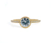 Sapphire Prism Rings on Diamond Half Eternity Band– 18K