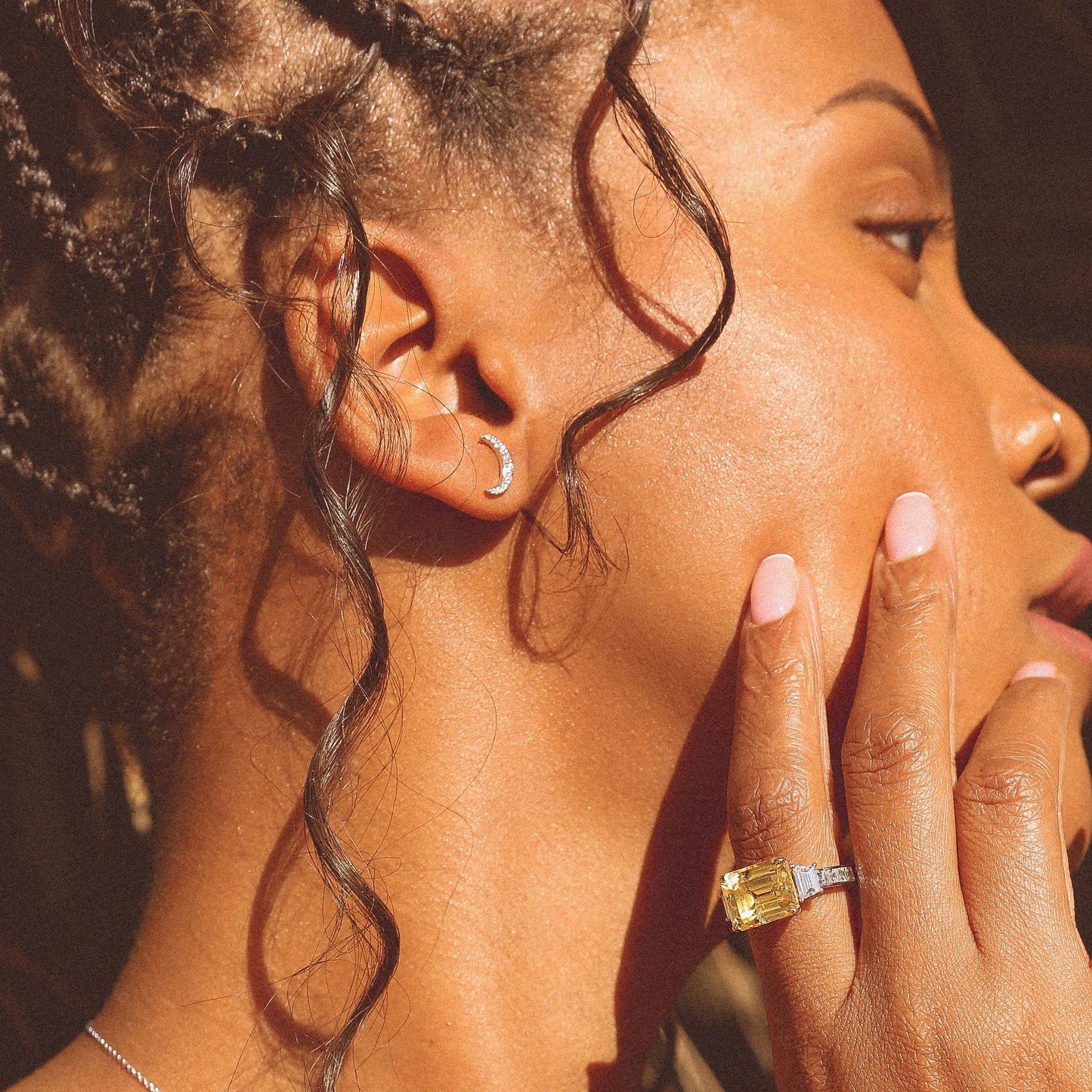 Mariposa Celestial Luna Crescent .21 ctw. Diamond Earrings