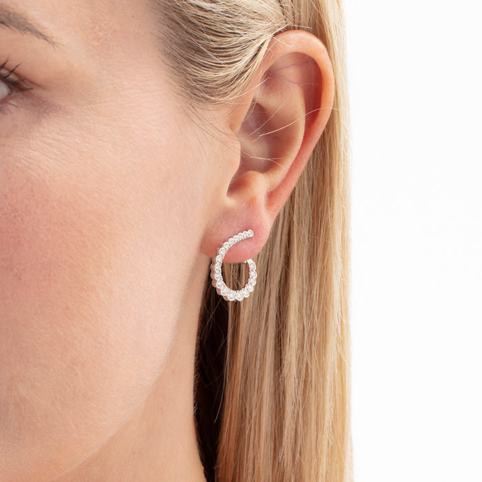 Aerial Regal Diamond Hoop Large