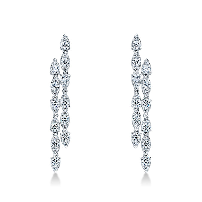 Aerial Double Dewdrop Stiletto Earrings