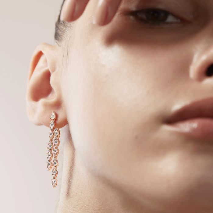 Aerial Double Dewdrop Stiletto Earrings
