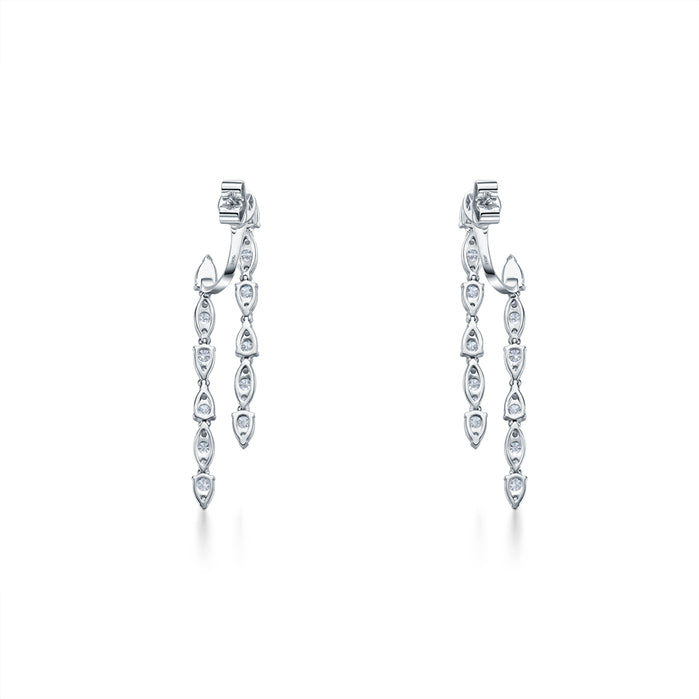 Aerial Double Dewdrop Stiletto Earrings