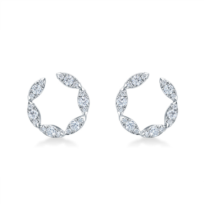 Aerial Marquise Wrap Earrings Large