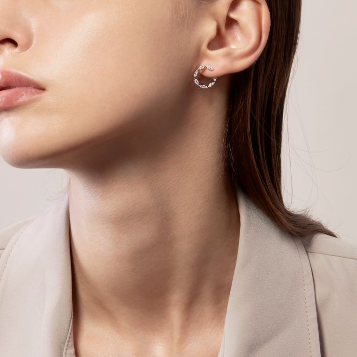 Aerial Marquise Wrap Earrings Small