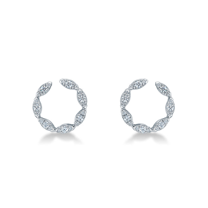 Aerial Marquise Wrap Earrings Small