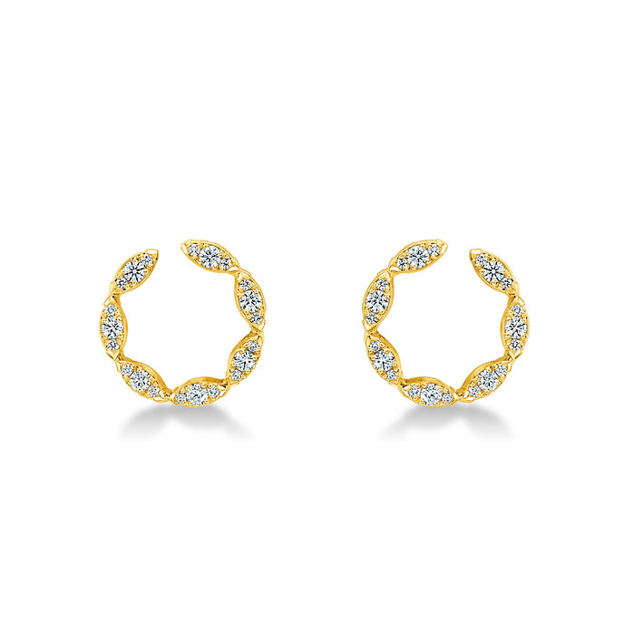 Aerial Marquise Wrap Earrings Small