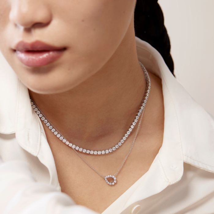 Aerial Regal Scroll Teardrop Necklace