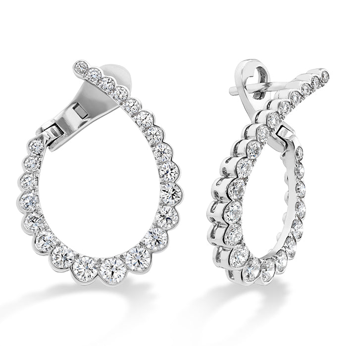 Aerial Regal Diamond Hoops Medium