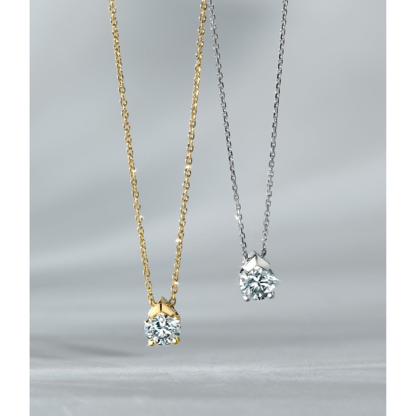 Aerial Single Diamond Pendant