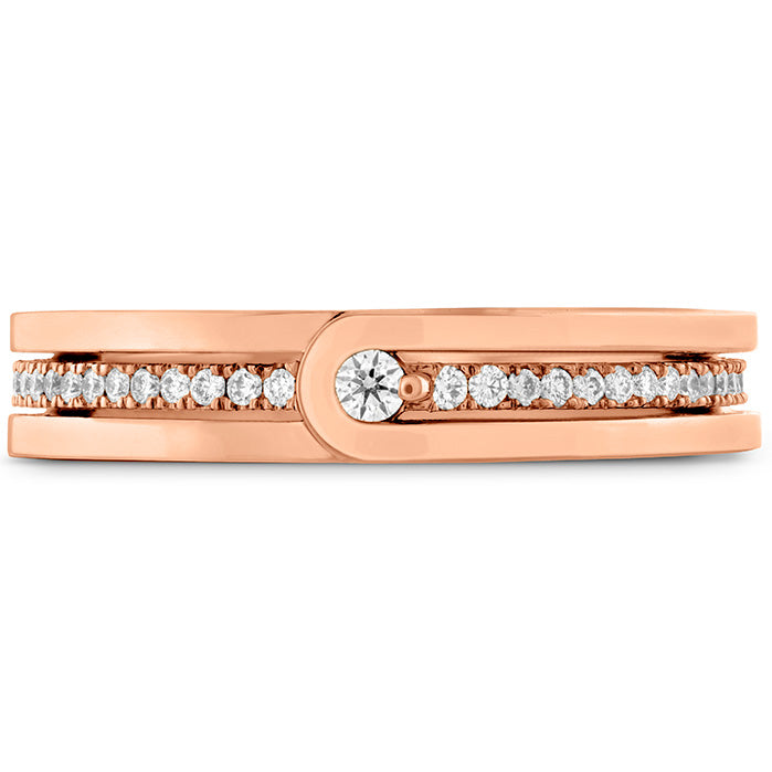 Coupled Encompass Diamond Line Band 4mm