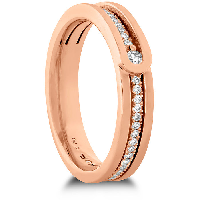 Coupled Encompass Diamond Line Band 4mm