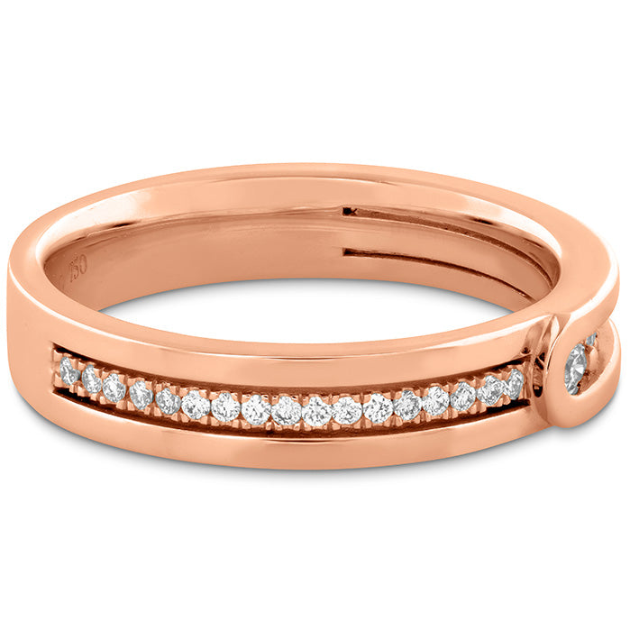 Coupled Encompass Diamond Line Band 4mm