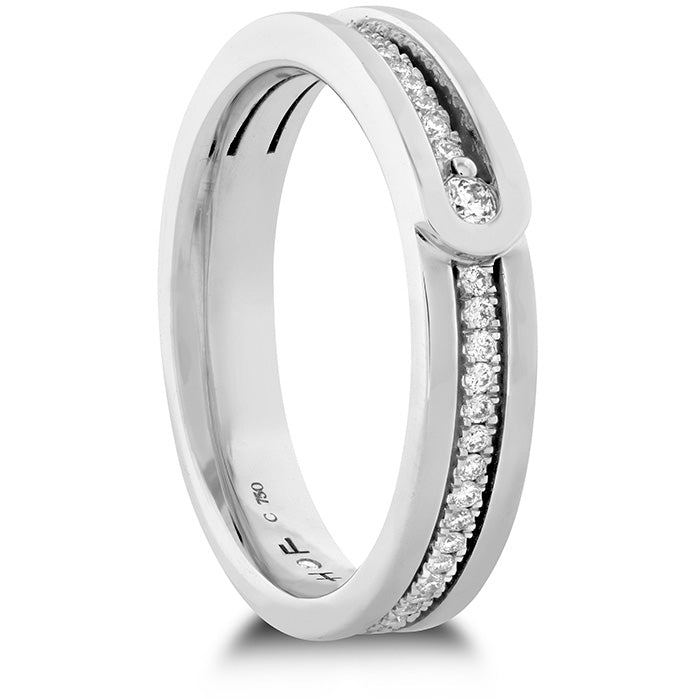 Coupled Encompass Diamond Line Band 4mm