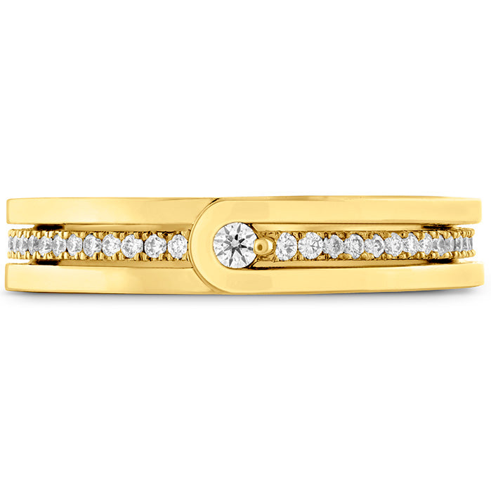 Coupled Encompass Diamond Line Band 4mm