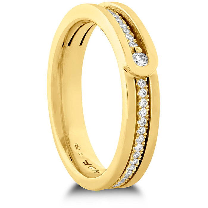 Coupled Encompass Diamond Line Band 4mm