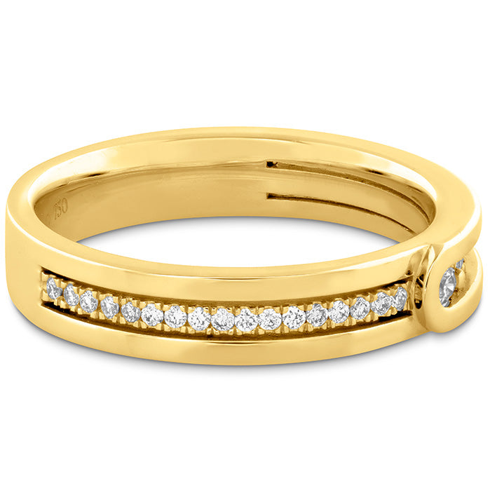 Coupled Encompass Diamond Line Band 4mm