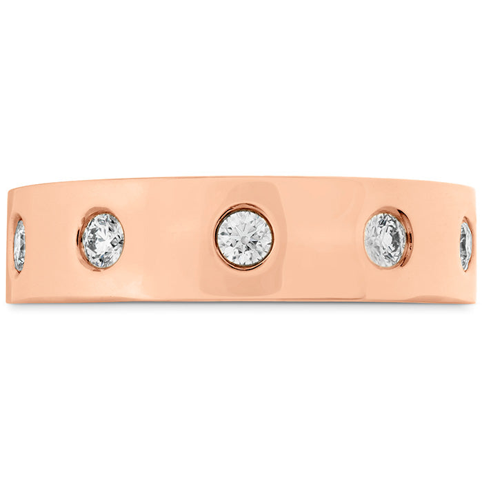Coupled Multi Diamond Flat Burnish Band 6mm