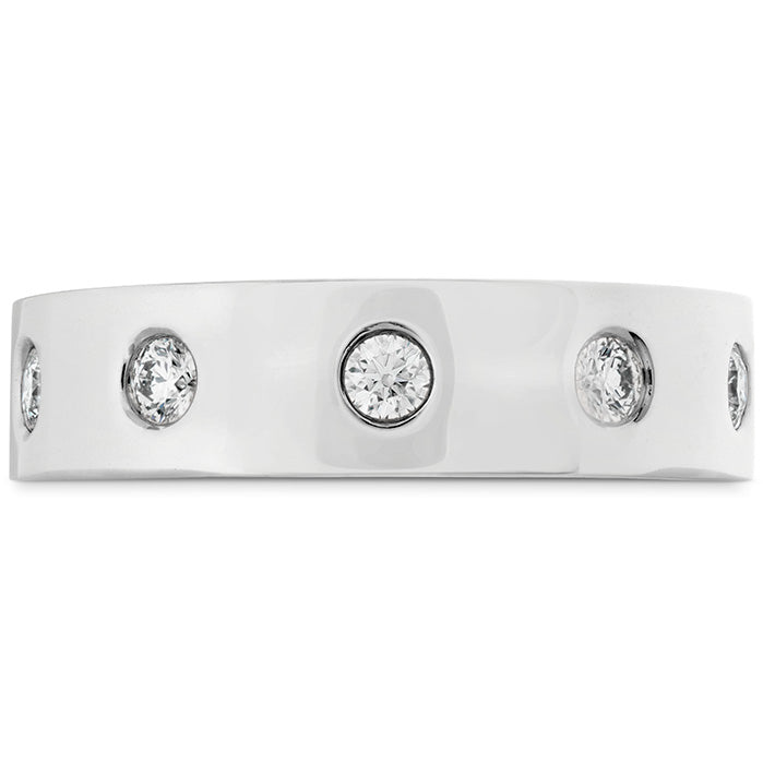 Coupled Multi Diamond Flat Burnish Band 6mm
