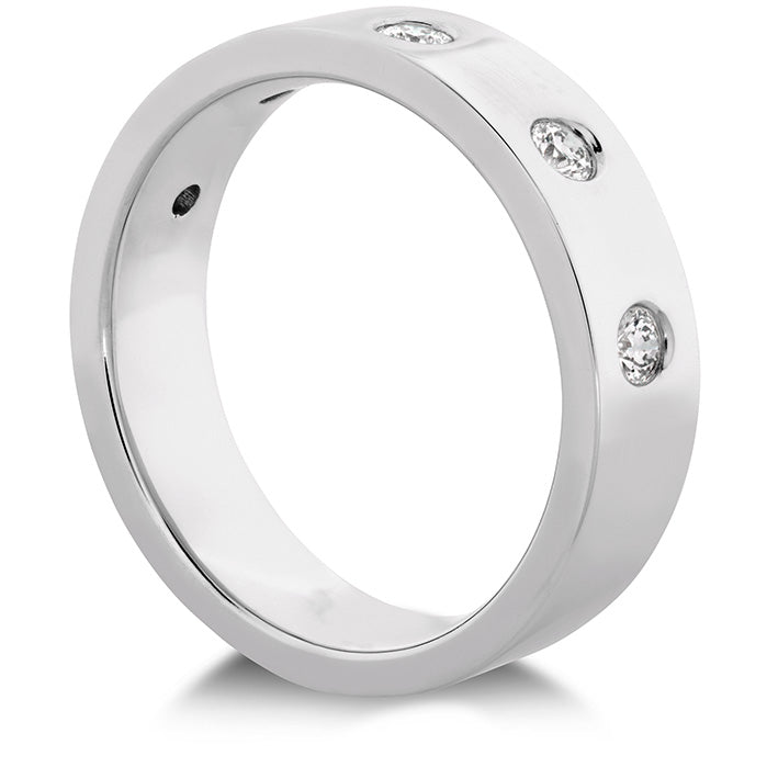 Coupled Multi Diamond Flat Burnish Band 6mm