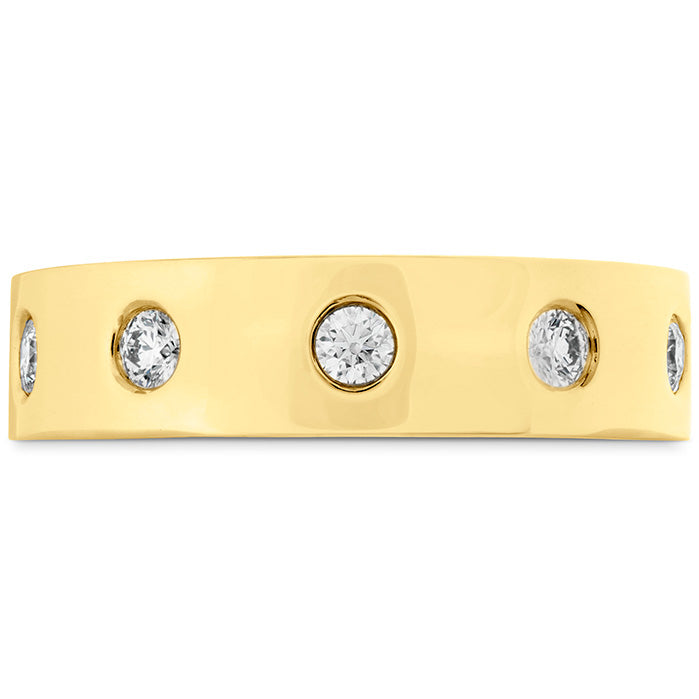 Coupled Multi Diamond Flat Burnish Band 6mm
