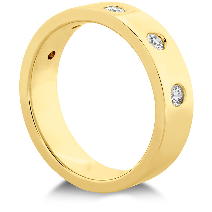 Coupled Multi Diamond Flat Burnish Band 6mm