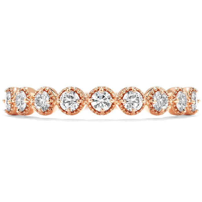 Diamond Bar Single Prong Milgrain Band