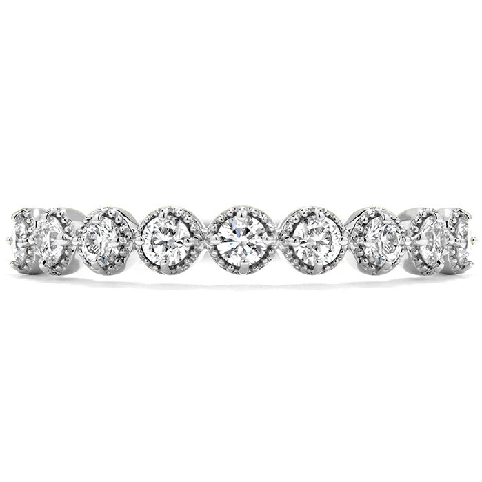 Diamond Bar Single Prong Milgrain Band