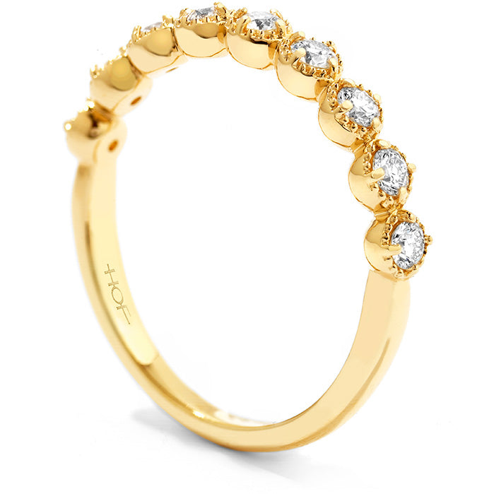 Diamond Bar Single Prong Milgrain Band