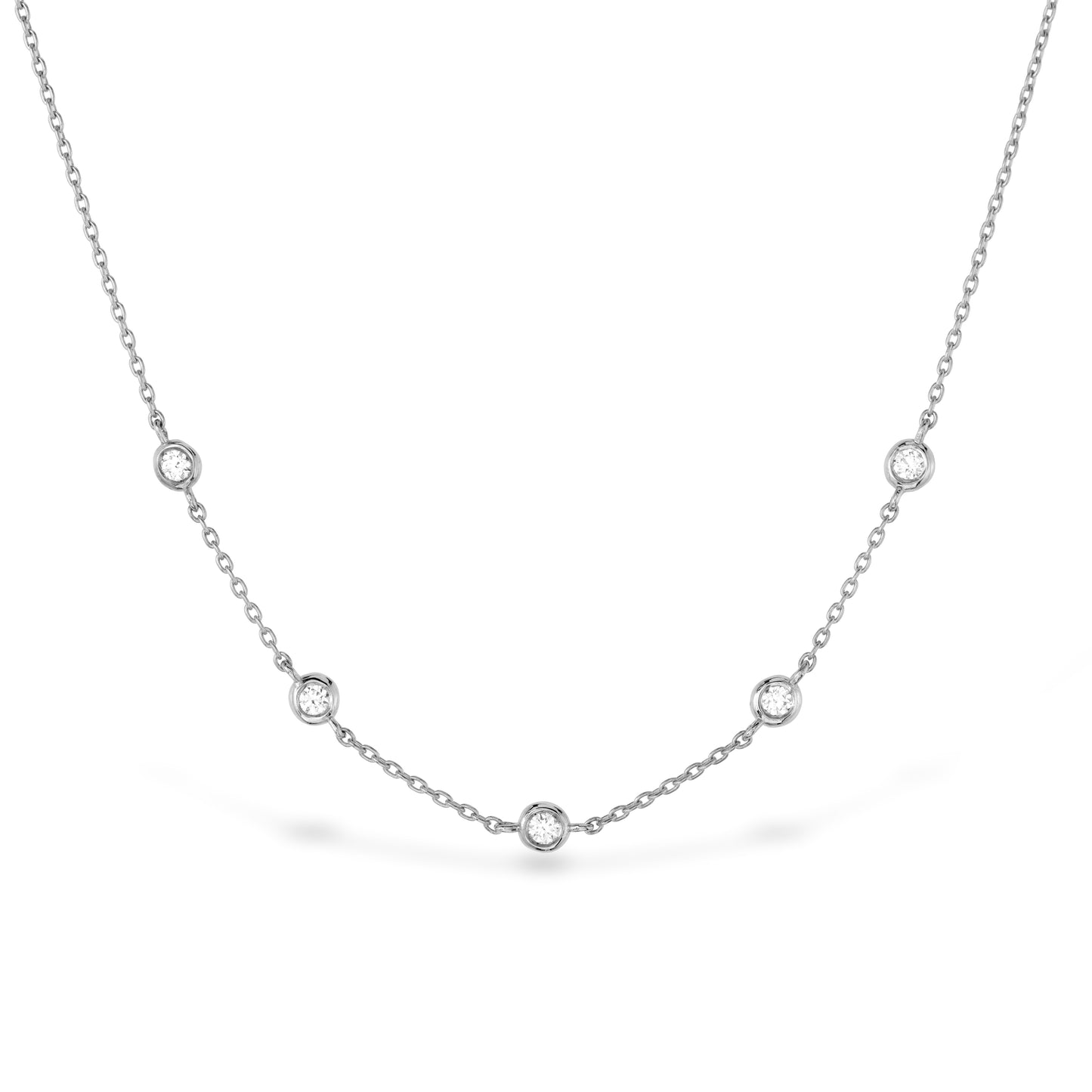 HOF Signature Off-Set Five Bezel Necklace