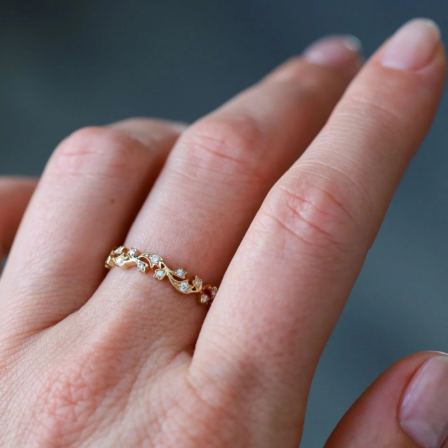 Sethi Couture Stackable Ivy White Diamond Band