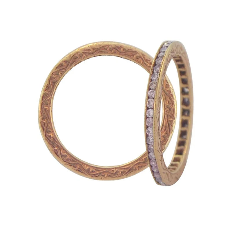 Sethi Couture Stackable Channel Pink Diamond Ring