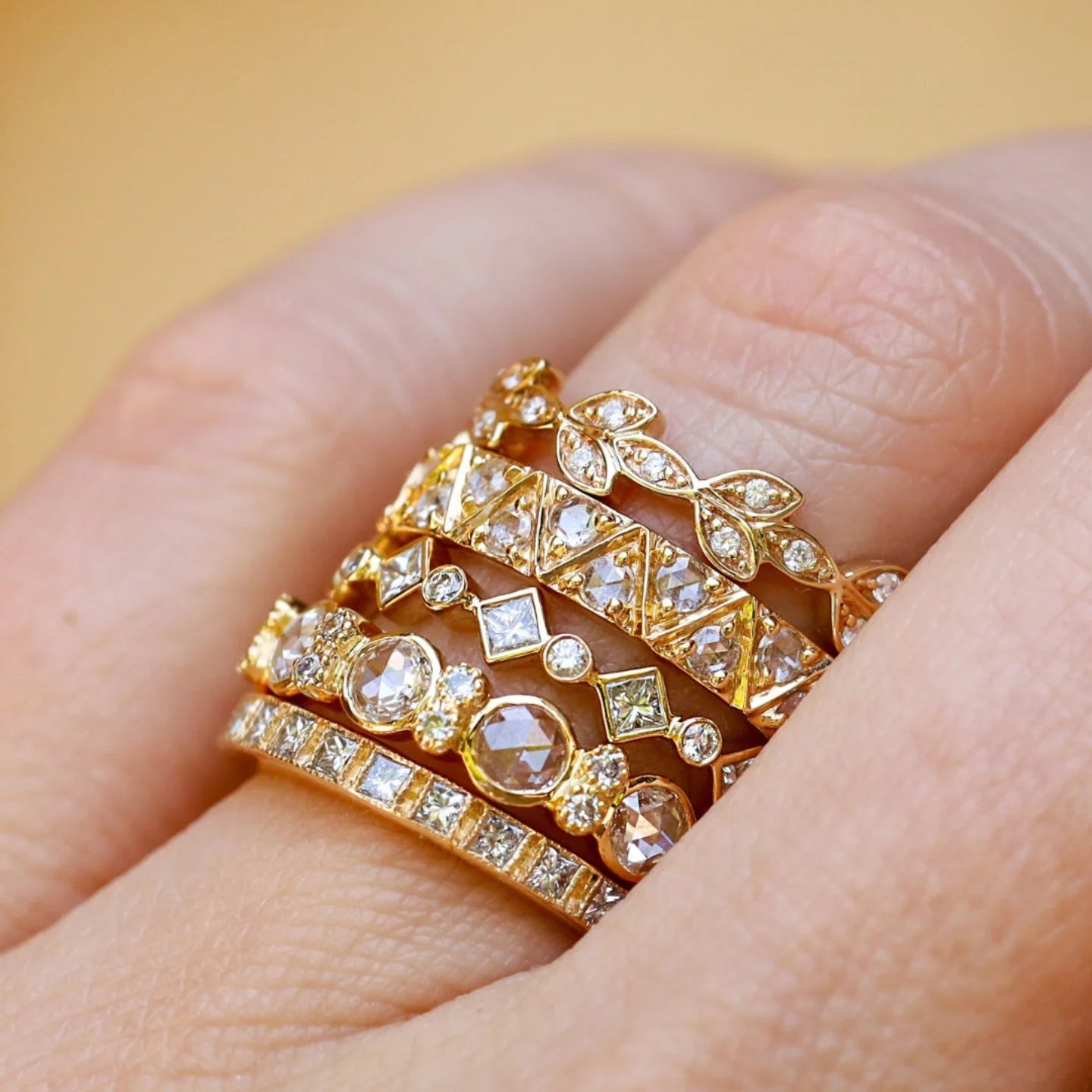 Sethi Couture Stackable Catherine White Diamond Band