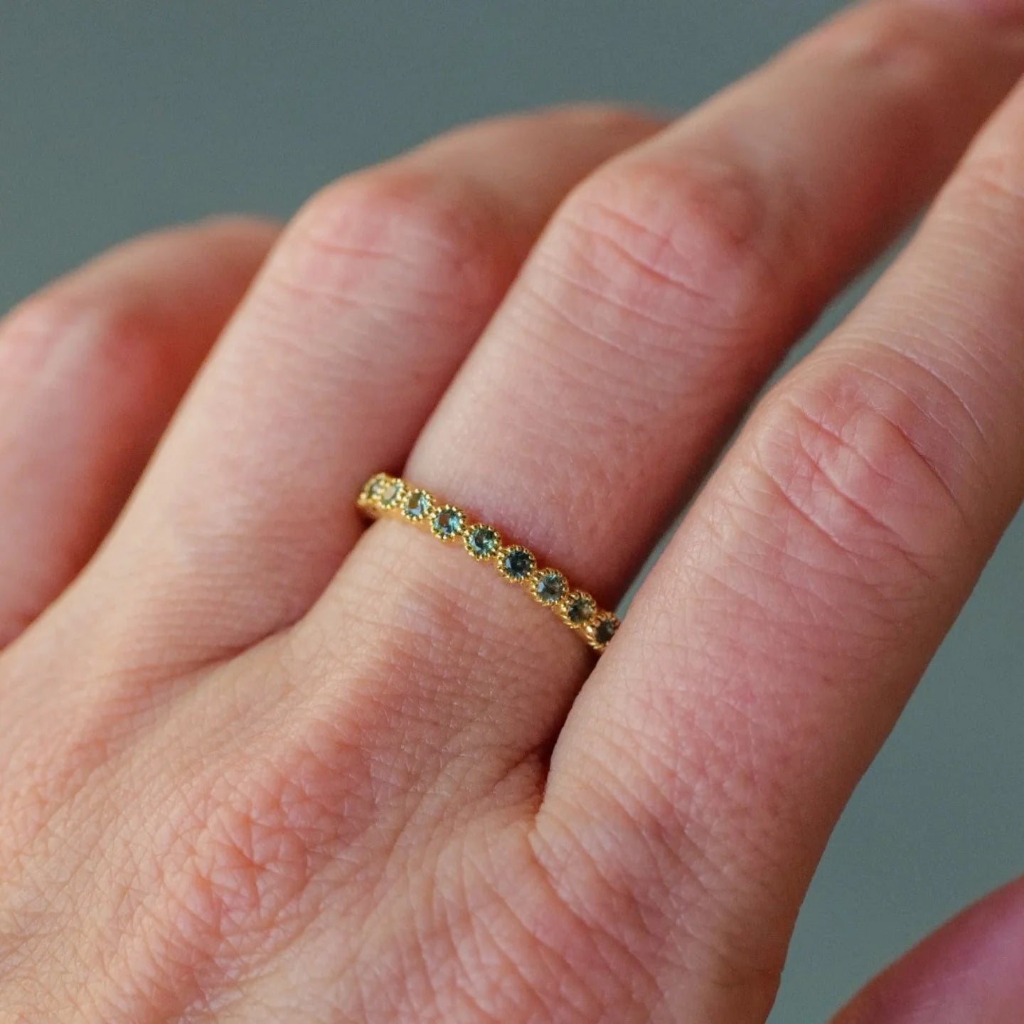 Sethi Couture Stackable Sapphire Bezel Band