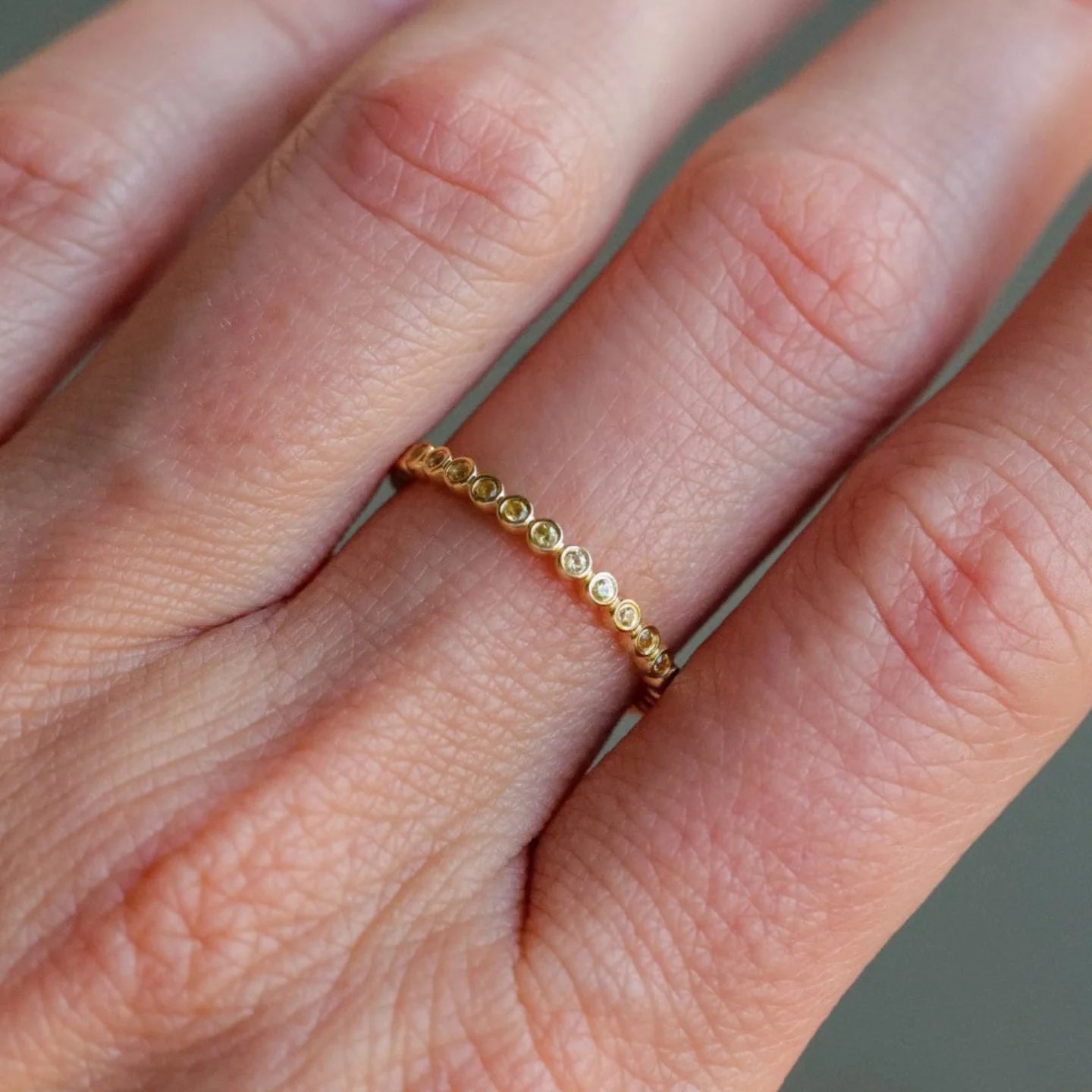 Sethi Couture Stackable Sapphire Mini Bezel Band