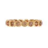 Sethi Couture Stackable Modern Bezel Champagne Diamond Band
