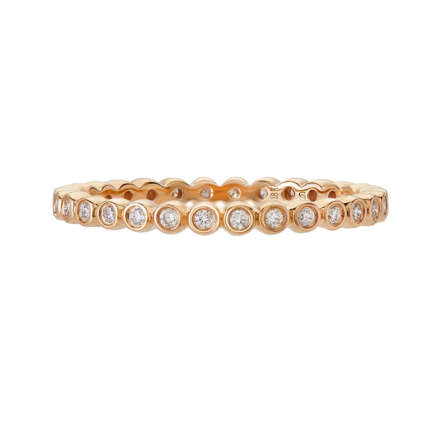 Sethi CoutUre Stackable Mini Modern Bezel White Diamond Band