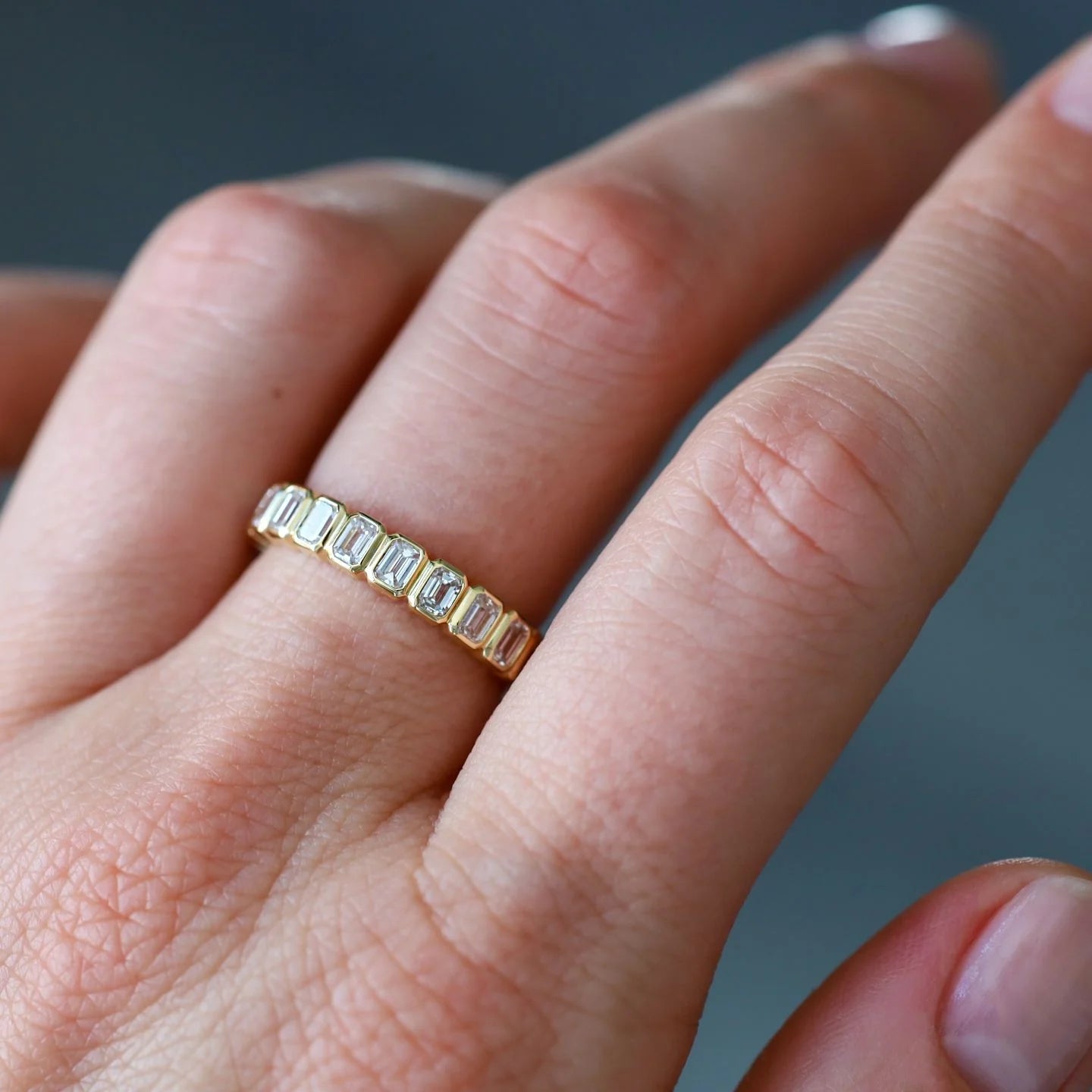 Sethi Couture Stackable Nea White Diamond Band