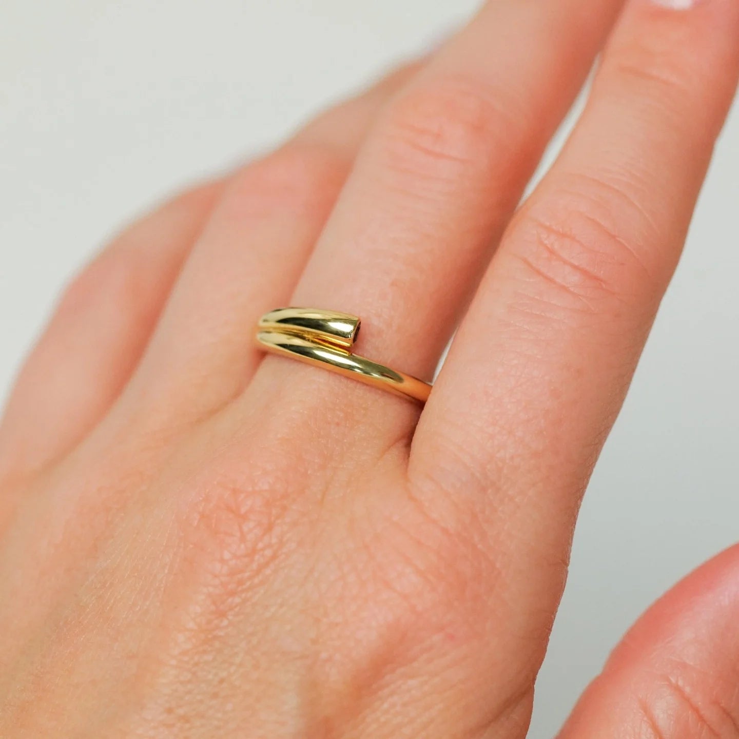 Sethi Couture Stackable Embrace Black Diamond Ring