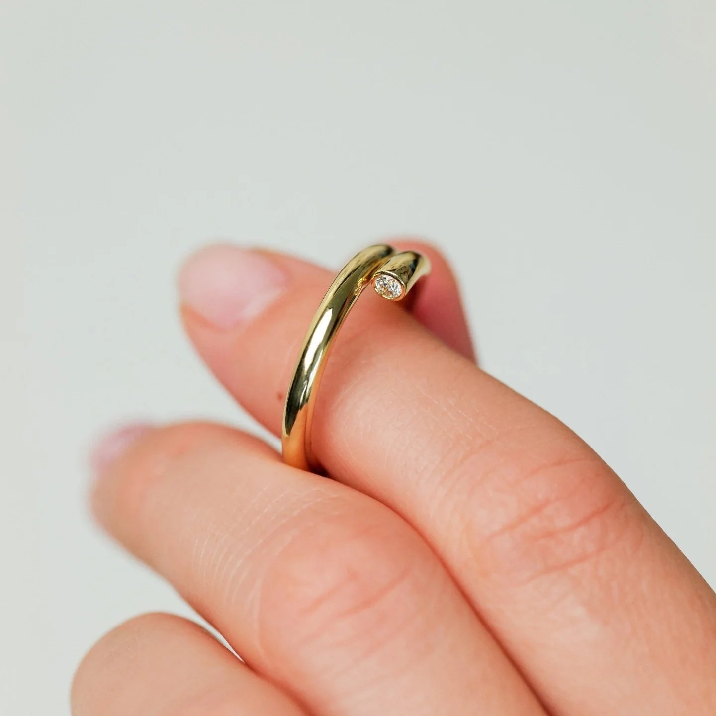 Sethi Stackable Embrace White Diamond Ring