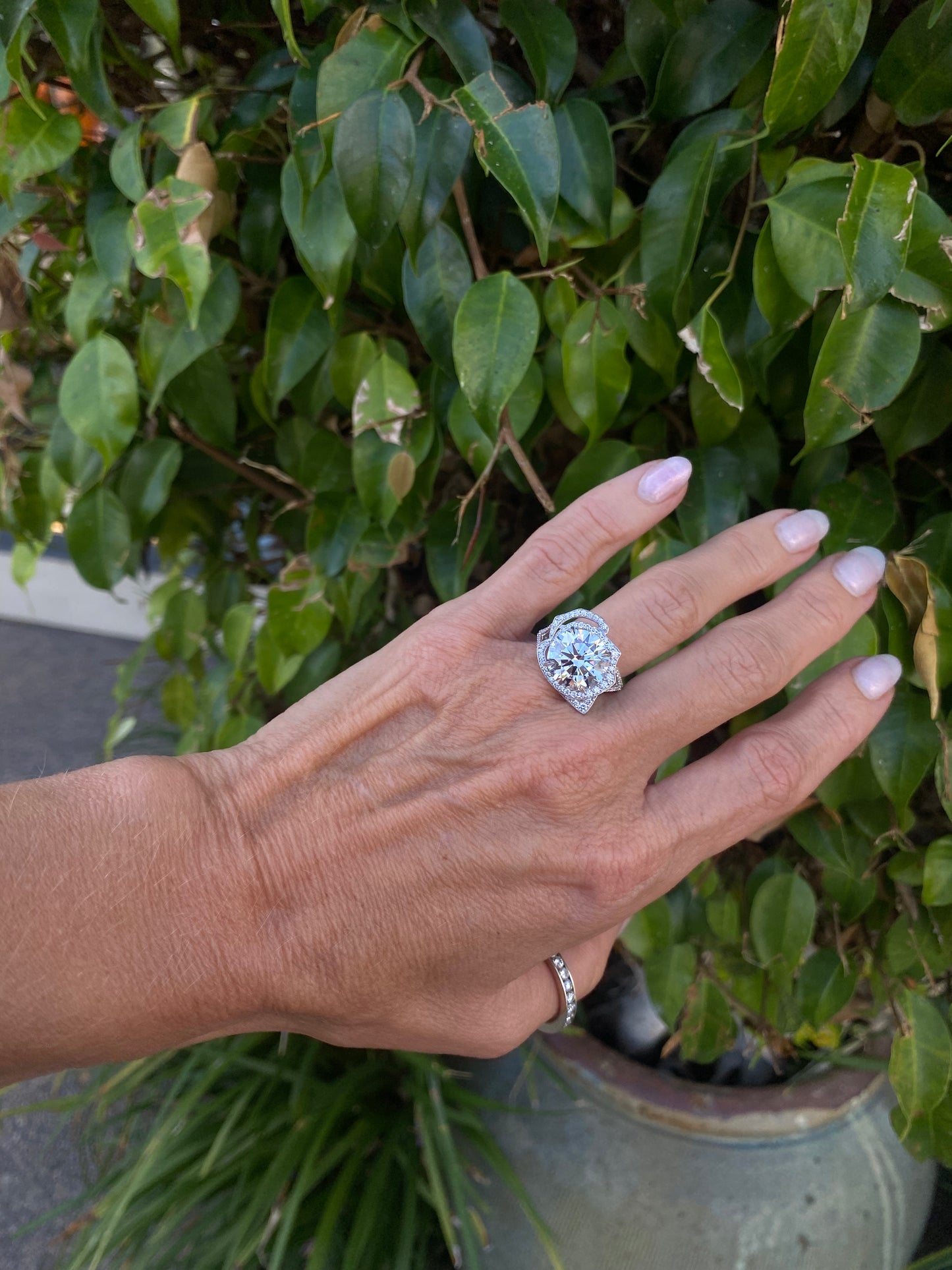 Mariposa Earth 6.52 F/VS2 Lab Diamond Rozel Ring with 1.15 Halo