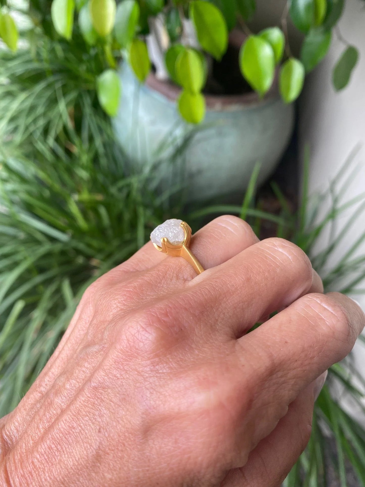 Mariposa Celestial Moonrock 9.00 ct. Rough Diamond Ring