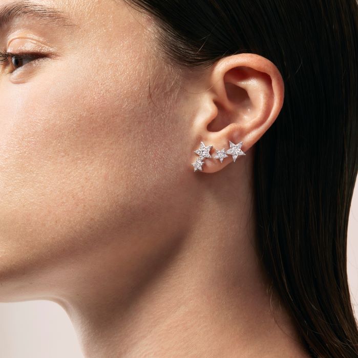 Illa Double Star Stud Earrings