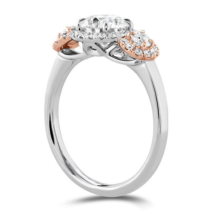 Integrity HOF Three Stone Metal Engagement Ring